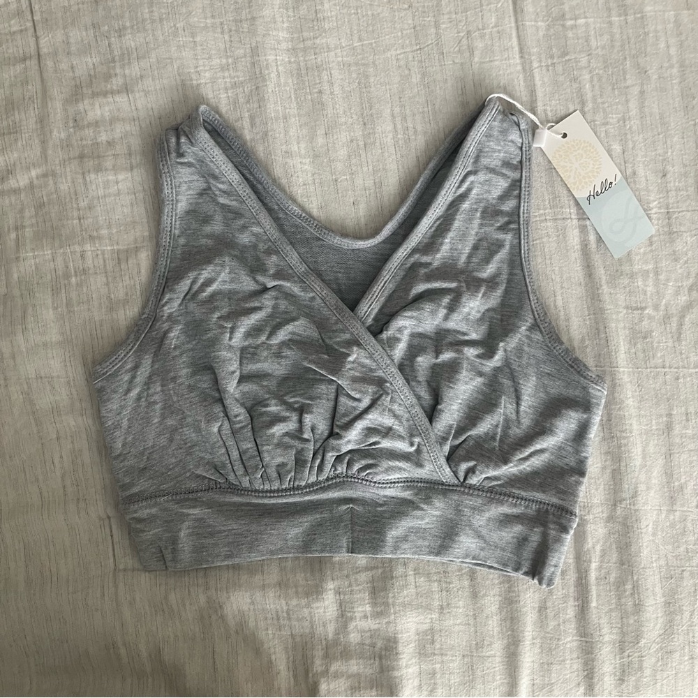 Kindred Bravely Grey Heather Racerback Nursing Bra - Size Small Busty, NWT